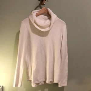 White cowl neck sweater